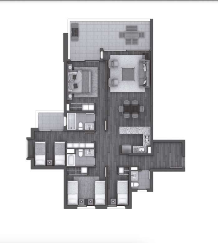 Plans Venta Departamento N406 en Condominio Costa Pucn 4, Torre 4