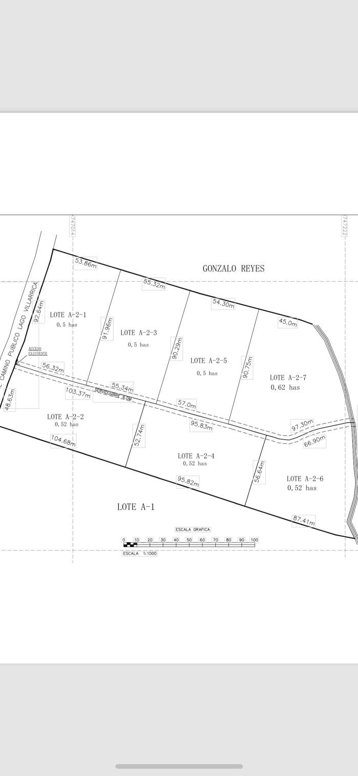 Plans Venta Parcelas en loteo Lefun con vista al volcn Villarrica