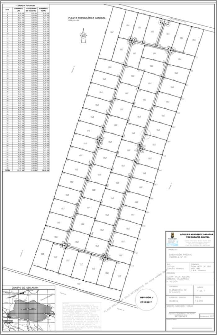 Plans Venta Parcela N 65 en Loteo de parcelas del Arrayan